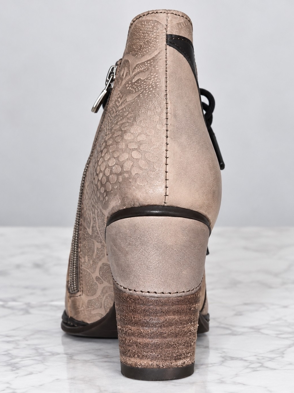 L’Artiste by Spring Step Lace-Up Ankle Boots Taupe Black EU 36 US 5.5-6 - Picture 9 of 16